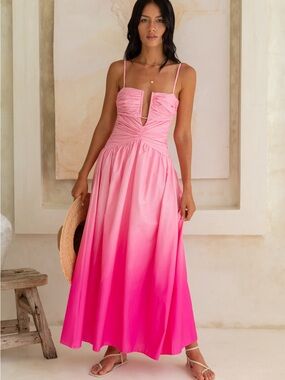 Fortunate‎ One Caramel Latte Maxi Dress Pink Size XS